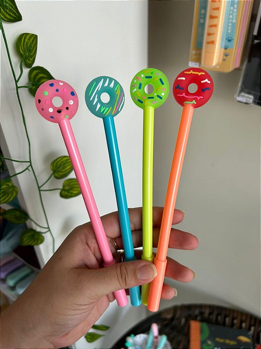 OFERTA Caneta Fofa Donut Neon