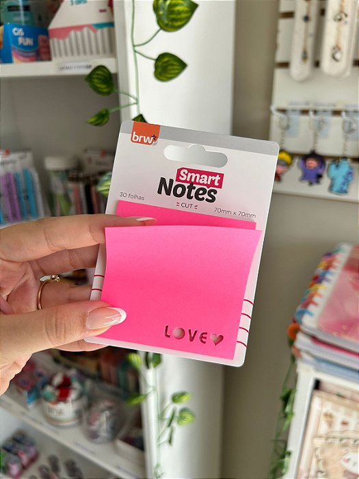 Bloco Autoadesivo Smart Notes Cut Love BRW