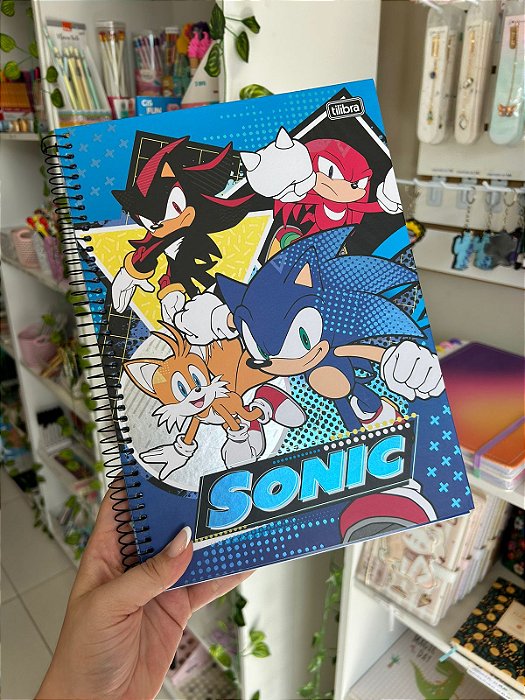 Caderno Sonic Capa Dura 80f