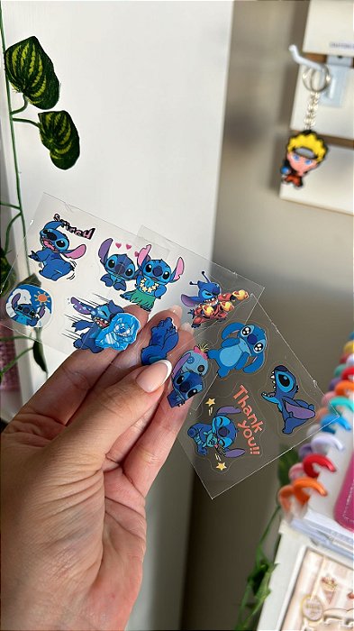Cartela Adesivos Stitch Sortida