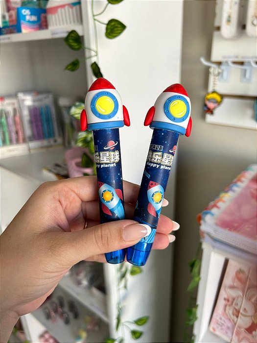 Borracha Foguete Retrátil