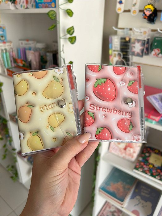 Mini Caderno Fruits C/ Fecho e Mini Caneta