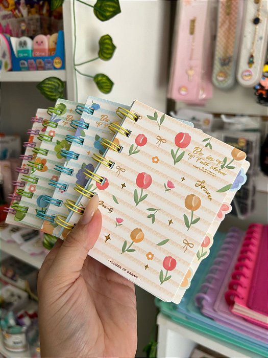 Mini Caderno Flores