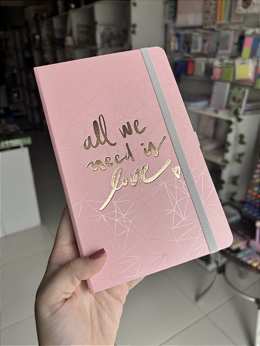 Caderno Papertalk Pautado Coleção Pink Stone