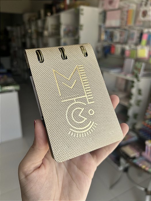 Caderno SystemFlex Micro Coleção Metallic Dourado
