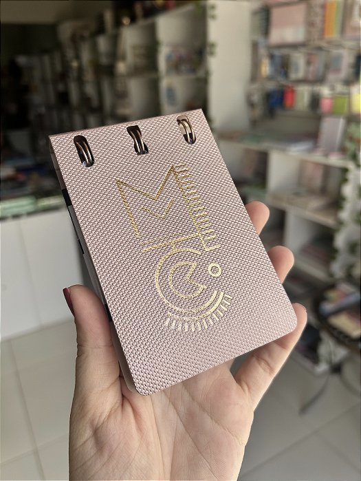 Caderno SystemFlex Micro Coleção Metallic Rosê