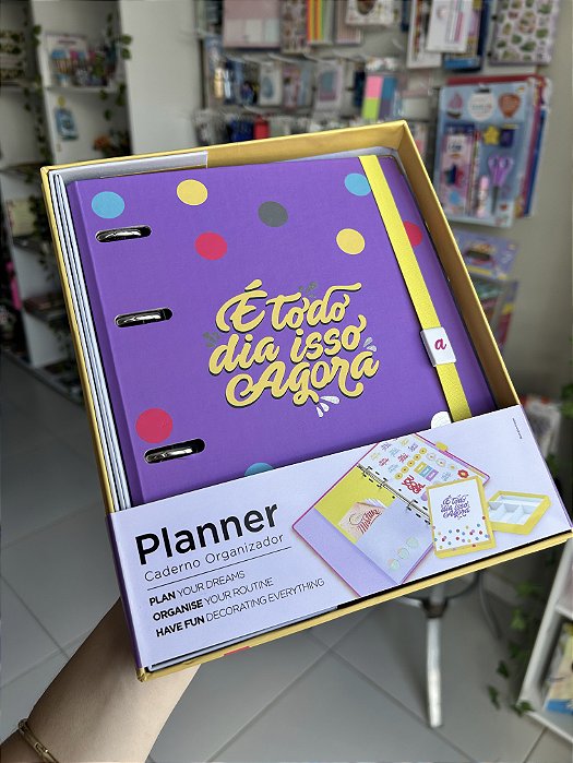 Planner Argolado A5 Meu Apartamentinho Lilás + Caneta