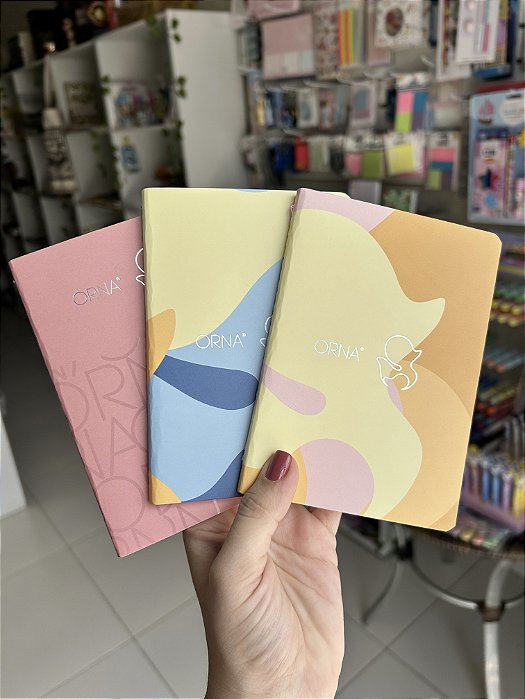 Kit 3 Mini Cadernos Coleção Orna
