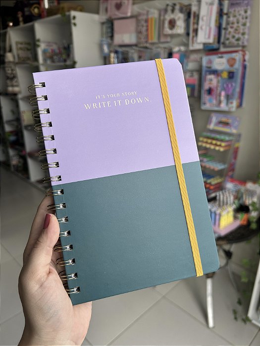 Caderno A5 Be Kind Espiral Capa Dura Bicolor