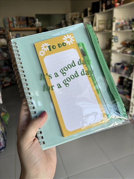 Kit Papelaria Good Days 4 Peças Plastcover