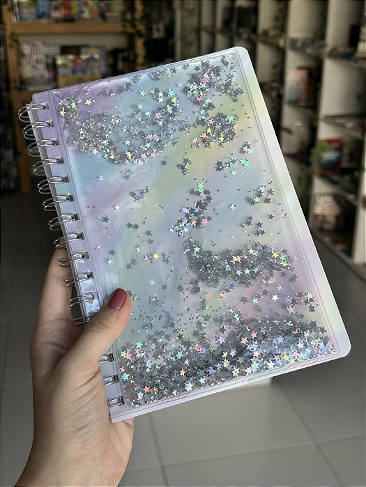 Caderno A5 Moonlight Bubble Stars Plastcover