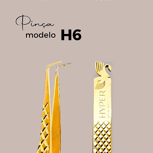PINÇA H6 - LINHA GOLD P/ CÍLIOS INFERIORES