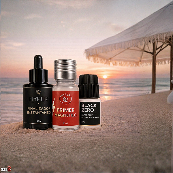 ☀️ KIT VERÃO DA RETENÇÃO MAGNÉTICA: Black Zero + Finalizador + Primer