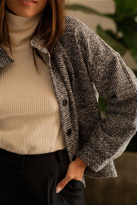 JAQUETA CURTA MESCLA