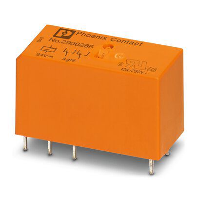 REL-MR-BL-24DC/21-21 RELÉ MINIATURA PLUGÁVEL 2 CONTATOS REVERSÍVEIS 24VDC 2906286 PHOENIX CONTACT