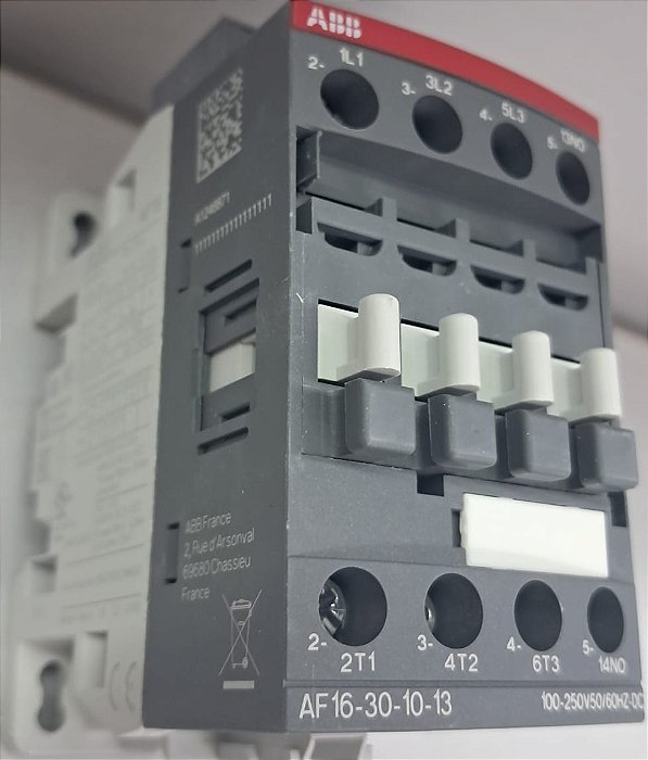 AF16-30-10-13 CONTATOR 3P 16A 690V AC3 100-250VCA/CC 50/60HZ AUX 1NA 1SBL177001R1310 ABB