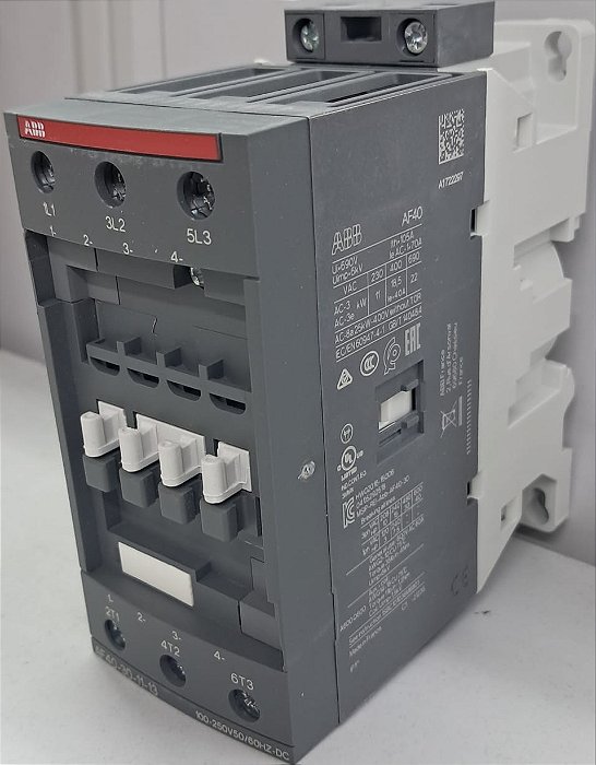AF40-30-11-13 Contator Forca Tripolar 40A AC-3 1NA 1NF 100-250V 1SBL347001R1311 BB