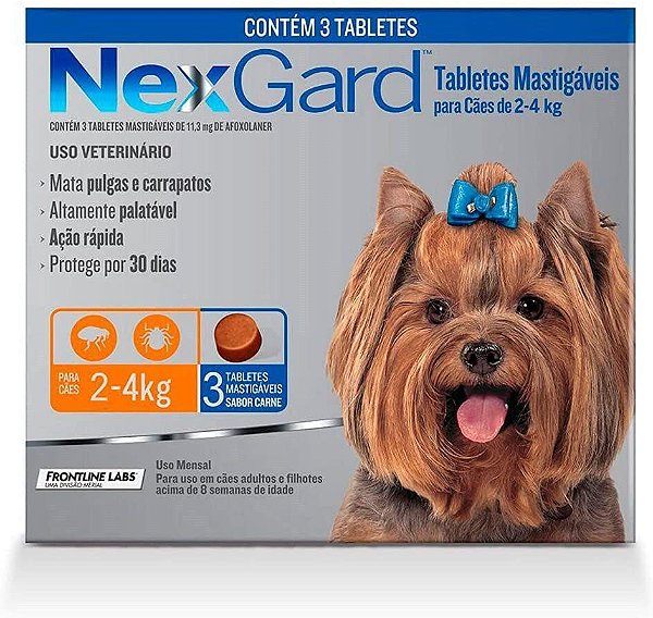 NEXGARD ANTIPULGAS E CARRAPATOS CÃES