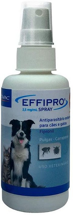 EFFIPRO SPRAY ANTIPULGAS E CARRAPATOS PARA CÃES E GATOS