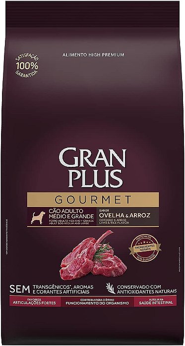 Gran Plus Cães Gourmet Adulto Raças Pequenas/Médias e Grandes