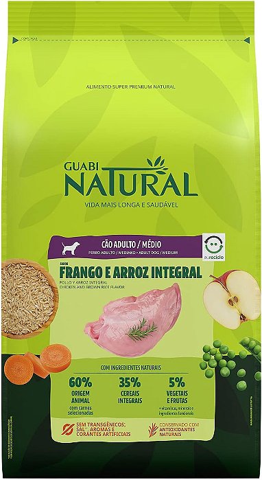 Guabi Natural Cães Adultos Médio