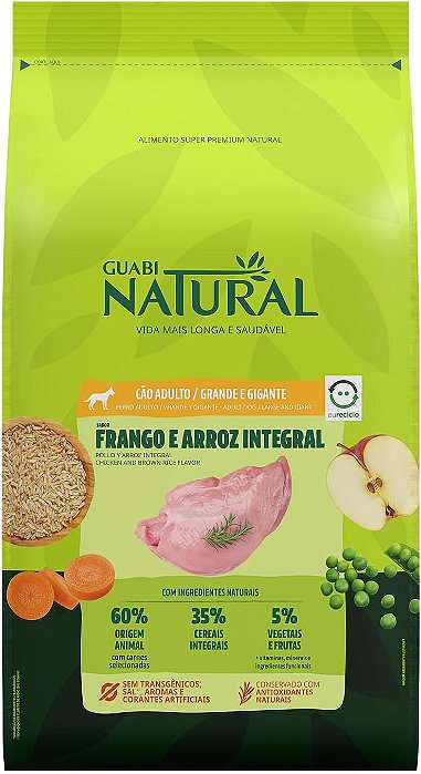 Guabi Natural Cães Adultos Raças Grandes e Gigantes