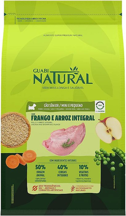 Guabi Natural Cães Sênior Raças Mini E Pequeno