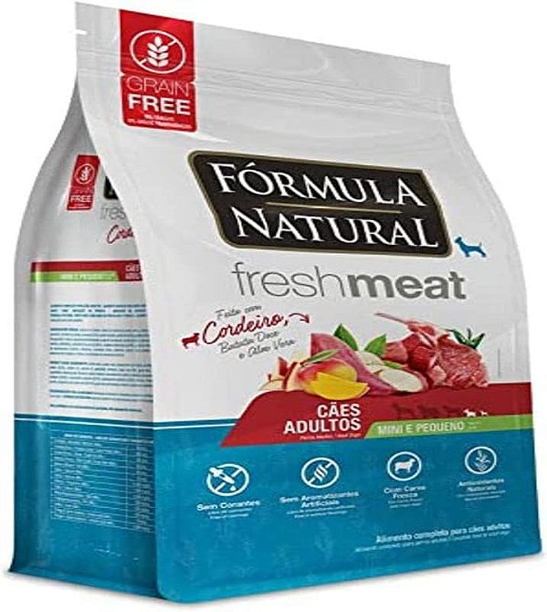 Fórmula Natural Fresh Meat Cães Adultos Raças Mini e Pequenas
