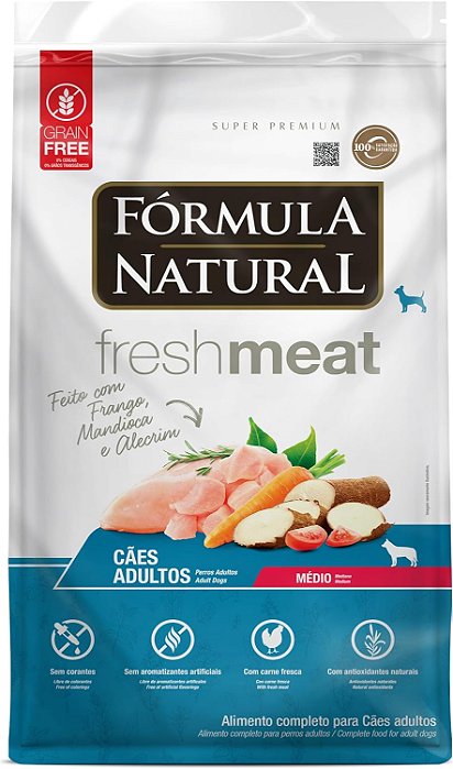 Fórmula Natural Fresh Meat Cães Adultos Raças Médias