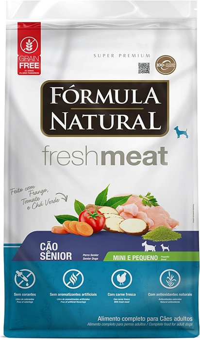 Fórmula Natural Fresh Meat Cães Sênior Raças Mini e Pequenas