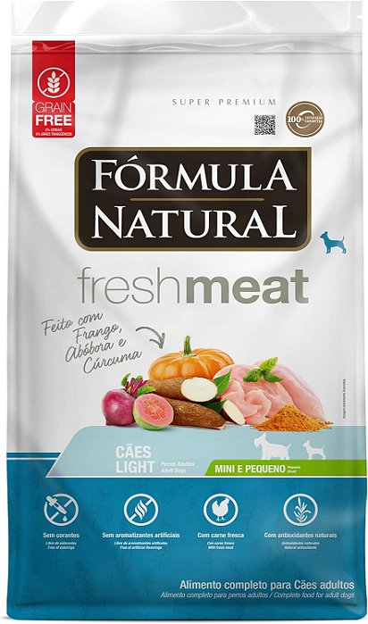 Fórmula Natural Fresh Meat Cães Adultos Light Raças Mini e Pequenas