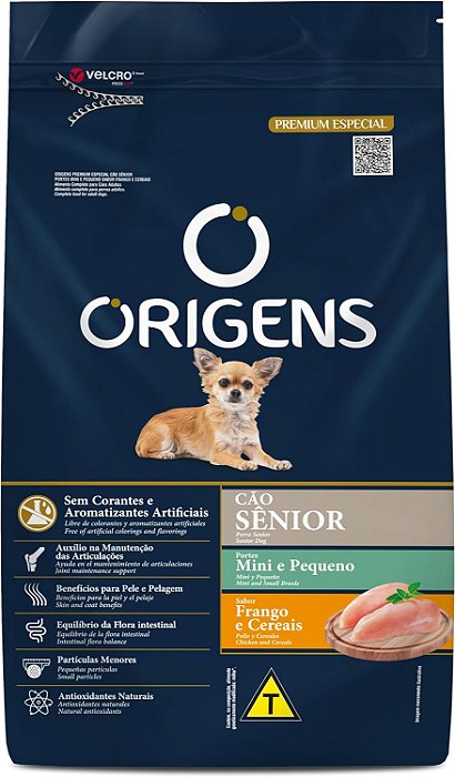 Origens Cães Sênior Mini e Pequenos