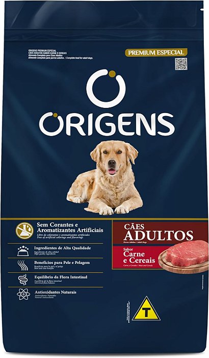 Origens Cães Adultos Médio e Grandes