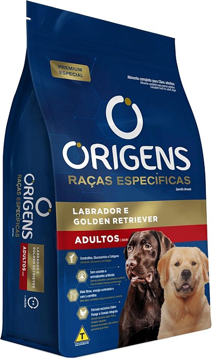 Origens Adultos Raças Específicas Labrador e Golden Retrivier