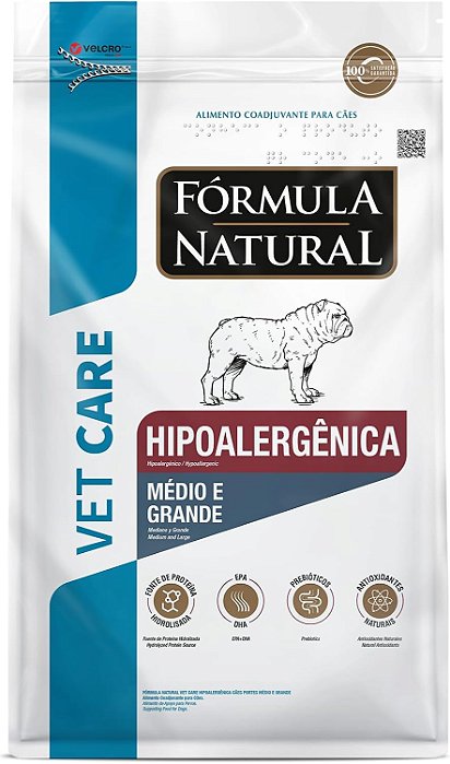 Fórmula Natural VetCare Cães Hipoalergênica Médio e Grande