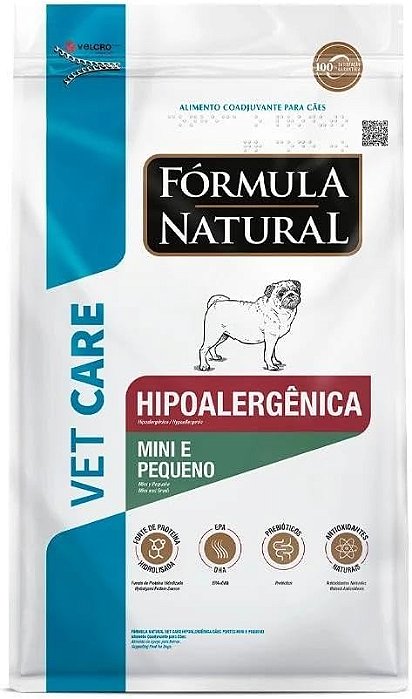 Fórmula Natural VetCare Cães Hipoalergênica Mini e Pequeno