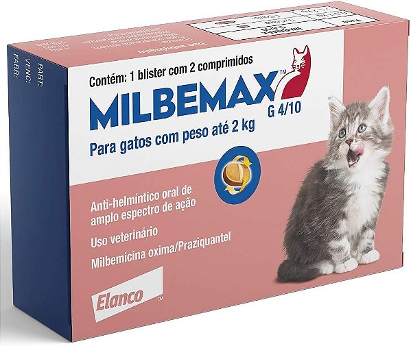 Milbemax Gatos Vermífugo Oral Elanco