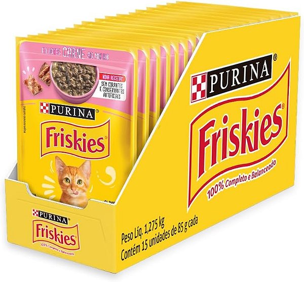 Friskies Sachê Ração Úmida para Gatos Filhotes 85g