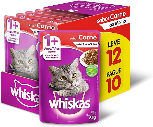 Whiskas Sachê Ração Úmida para Gatos Adultos 85g