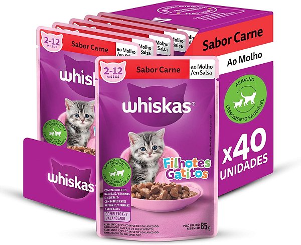 Whiskas Sachê Ração Úmida para Gatos Filhotes 85g