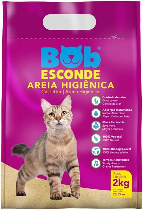 Areia Higiênica Bob Esconde