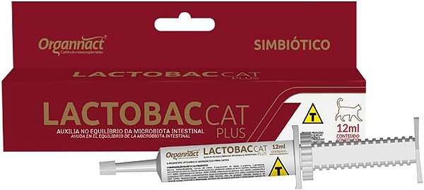 Lactobac Cat Plus 12ml Seringa Simbiótico