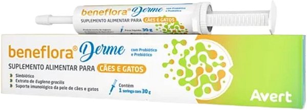 Beneflora Derme Pasta Suplemento Para Cães e Gatos