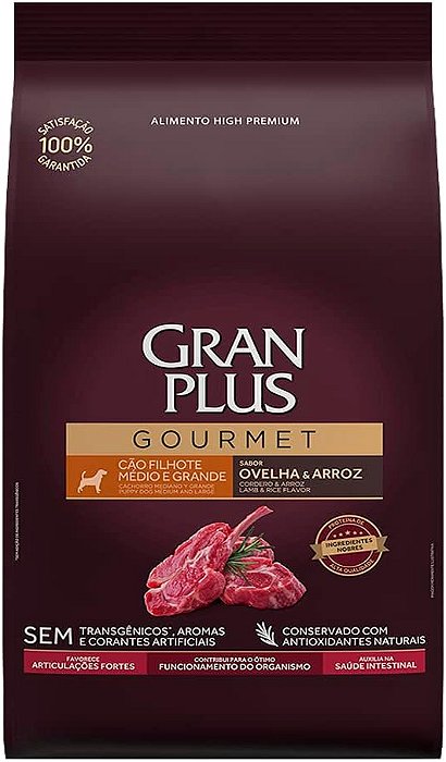Gran Plus Cães Gourmet Filhotes Médio e Grande