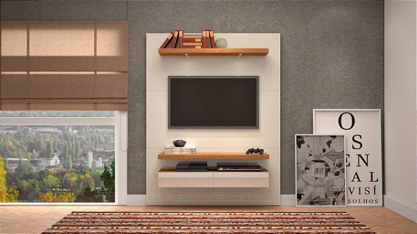 PAINEL HOME SUSPENSO 2 GAVETAS 140 CM