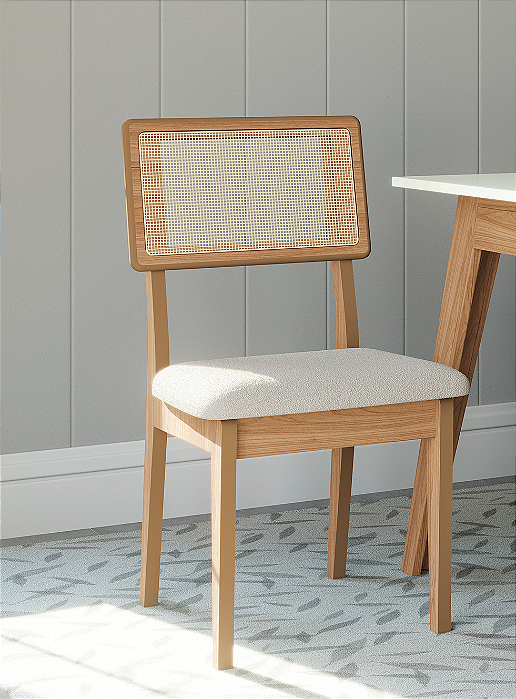 CONJUNTO DE 2 CADEIRAS ESTOFADAS E COM TELA