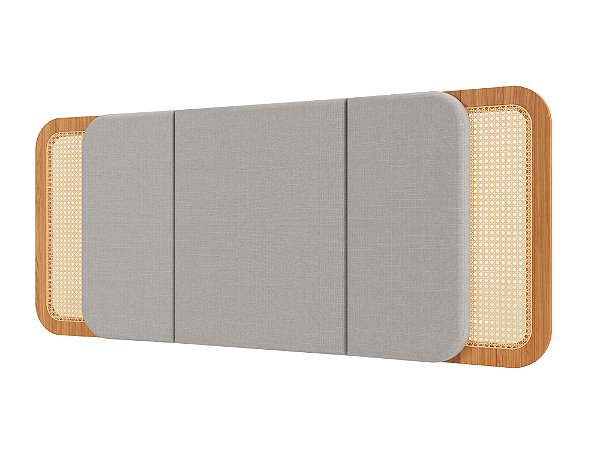 CABECEIRA ESTOFADA C/ TELA 170CM - FREIJO/LISO