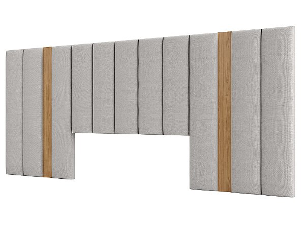CABECEIRA ESTOFADA 300CM - FREIJO/LISO