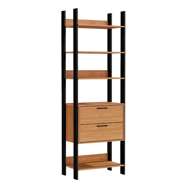 CLOSET 1 TORRE GAVETEIRO 73,6CM - FREIJO/PRETO FOSCO