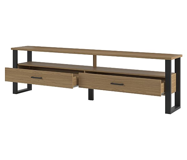 RACK INDUSTRIAL 220CM C/ 2 GAVETAS - FREIJO/PRETO FOSCO